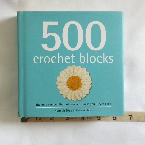 500 Crochet Blocks Book Hard to Find Table Book - Picture 3 of 13